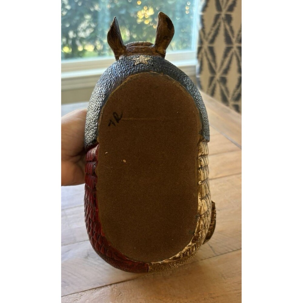 Drinking Armadillo Bottle Wine Holder Used Red White Blue - Picture 11 of 13